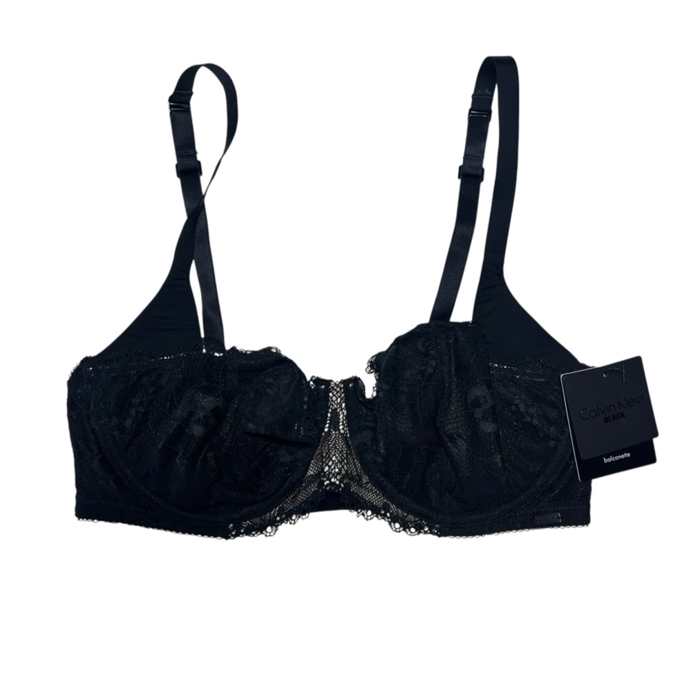 CALVIN KLEIN black collection balconette 34D underwire bra NWT
